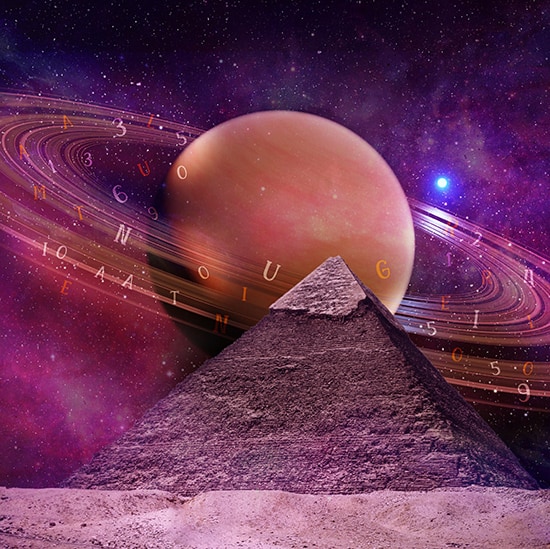 banner piramida si saturn arta numerologiei